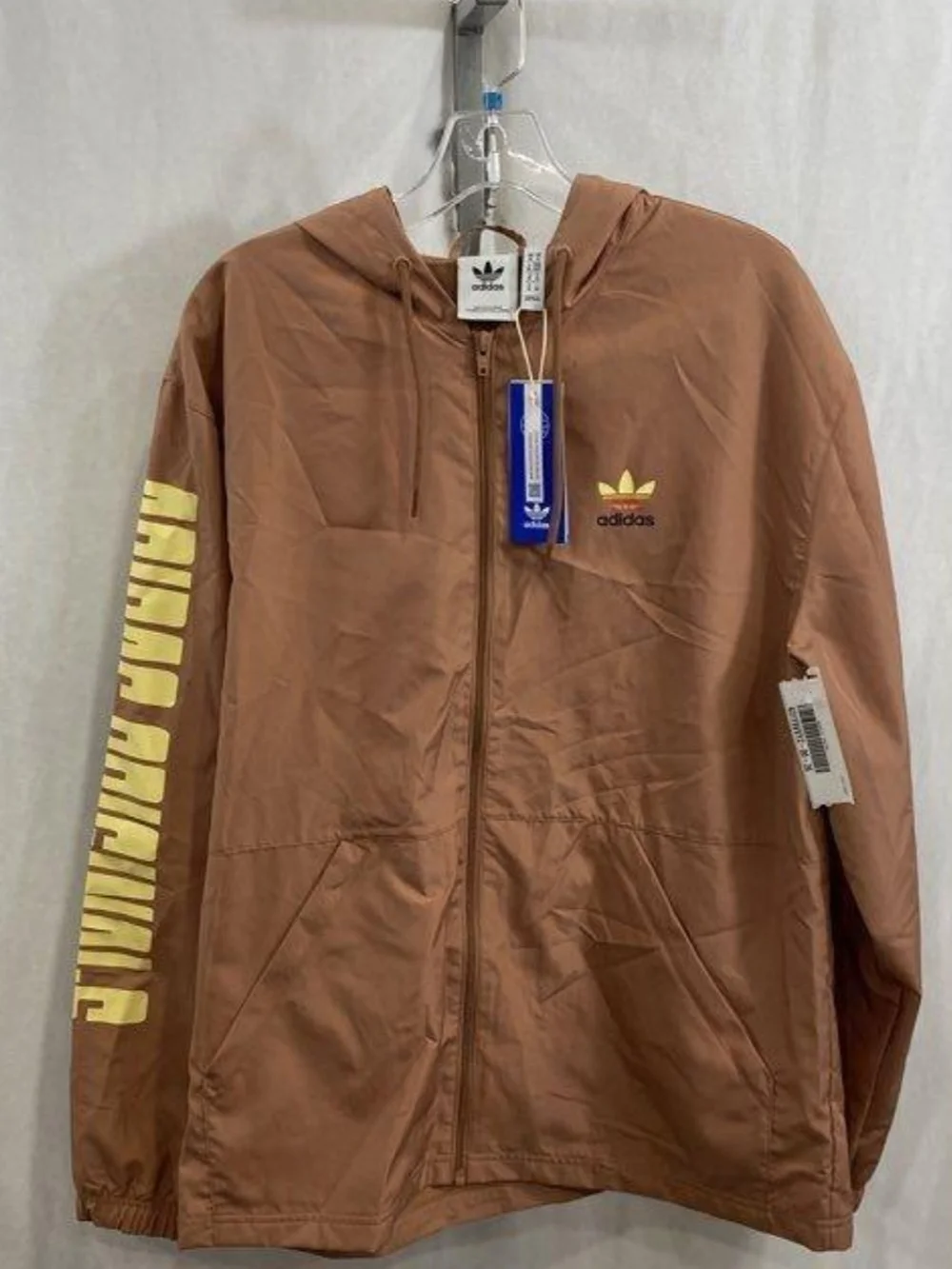 Adidas-originals Graphic Planet Windbreaker Jacket 'Clay Strata' Size M NWT